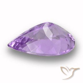 Amatista Violeta medio natural de 4.55 ct, En forma de pera, VVS