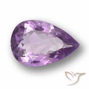 Amatista Violeta medio claro natural de 3.94 ct, En forma de pera, VVS