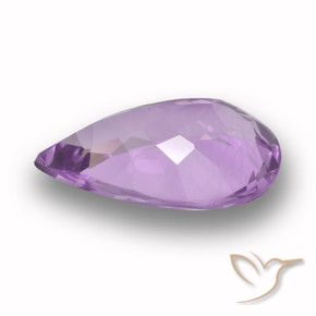 Amatista Violeta medio claro natural de 3.94 ct, En forma de pera, VVS