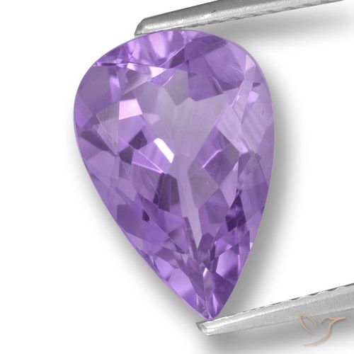 3.44ct Natural Violeta medio Amatista, En forma de pera, VVS