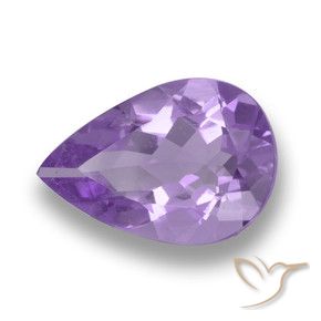 Amatista Violeta medio natural de 2.84 ct, En forma de pera, VVS-VS