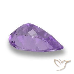 Amatista Violeta medio natural de 2.84 ct, En forma de pera, VVS-VS