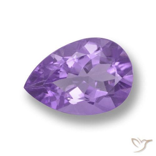 3.41ct Natural Violeta medio Amatista, En forma de pera, VVS-VS