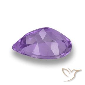 Amatista Violeta medio natural de 3.41 ct, En forma de pera, VVS-VS
