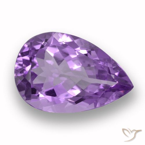 5.26ct Natural Violeta medio Amatista, En forma de pera, VVS