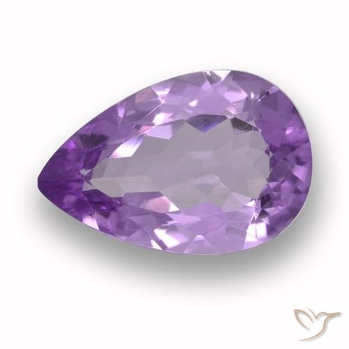 4.49ct Natural Violeta medio Amatista, En forma de pera, VVS