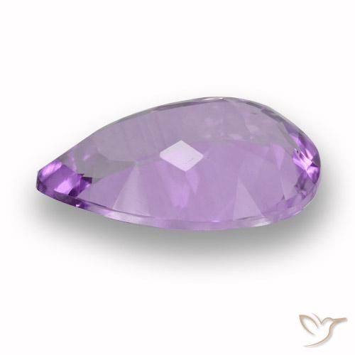 Amatista Violeta medio natural de 4.49 ct, En forma de pera, VVS