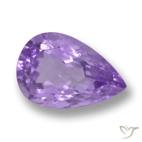 5.85ct Natural Violeta medio Amatista, En forma de pera, VVS-VS
