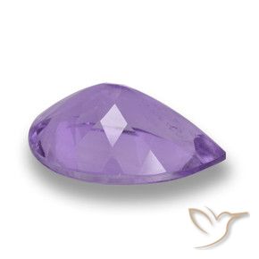 Amatista Violeta medio natural de 5.30 ct, En forma de pera, VS