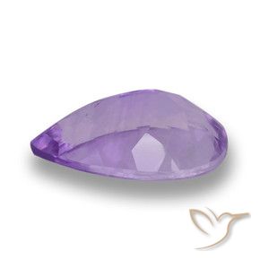 Amatista Violeta medio natural de 4.96 ct, En forma de pera, VVS-VS