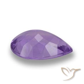 Amatista Violeta medio natural de 4.49 ct, En forma de pera, VVS-VS