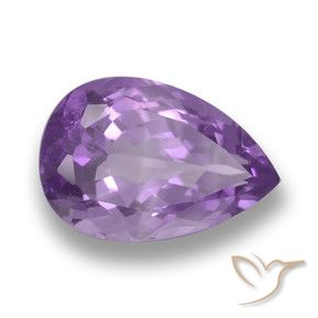 Amatista Violeta púrpura intenso natural de 6.26 ct, En forma de pera, VS