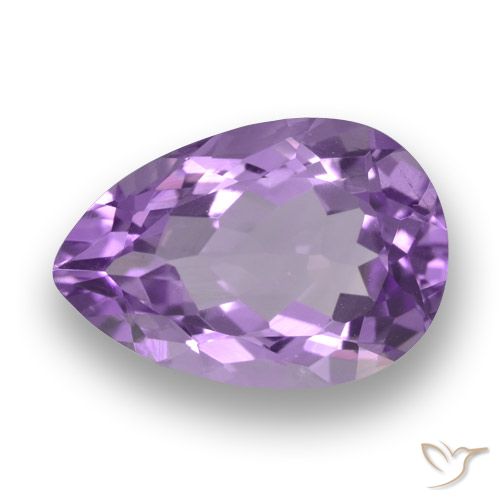 4.00ct Natural Violeta medio Amatista, En forma de pera, VVS