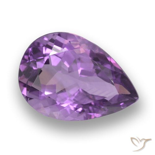 3.88ct Natural Violeta púrpura intenso Amatista, En forma de pera, VVS-VS