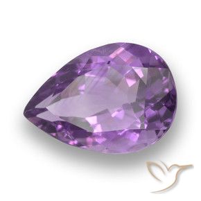 Amatista Violeta púrpura intenso natural de 3.88 ct, En forma de pera, VVS-VS