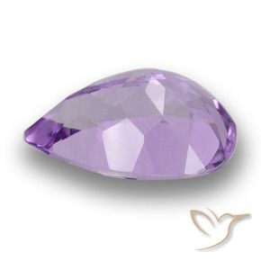 Amatista Violeta medio natural de 3.59 ct, En forma de pera, VS