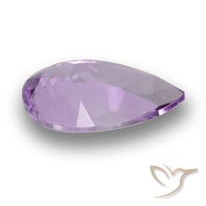 Amatista Violeta medio natural de 2.74 ct, En forma de pera, VS