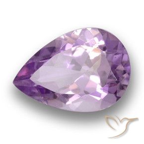 Amatista Violeta rosado natural de 3.45 ct, En forma de pera, VS