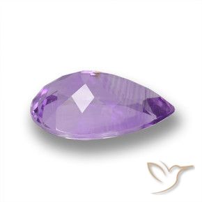 Amatista Violeta iris natural de 3.41 ct, En forma de pera, VVS