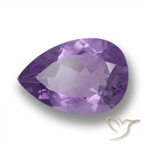 Amatista Violeta oscuro natural de 3.47 ct, En forma de pera, VVS