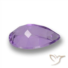 Amatista Violeta oscuro natural de 3.47 ct, En forma de pera, VVS