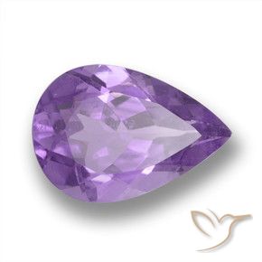Amatista Violeta oscuro natural de 3.54 ct, En forma de pera, VVS