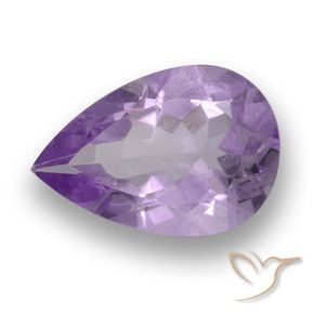 Amatista Violeta medio natural de 2.93 ct, En forma de pera, VS