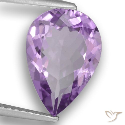 2.84ct Natural Violeta medio Amatista, En forma de pera, VS