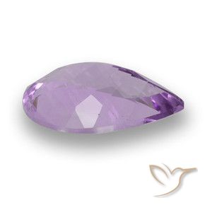 Amatista Violeta medio natural de 2.84 ct, En forma de pera, VS