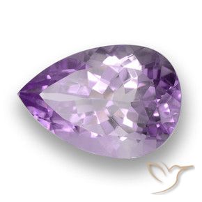 Amatista Violeta oscuro natural de 3.46 ct, En forma de pera, VVS-VS