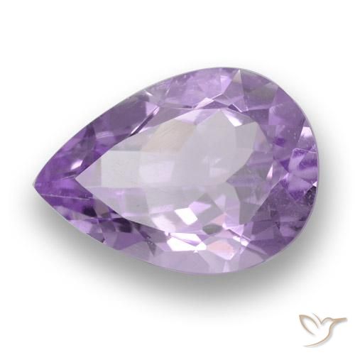 Amatista Rosado violeta medio natural de 3.38 ct, En forma de pera, VS