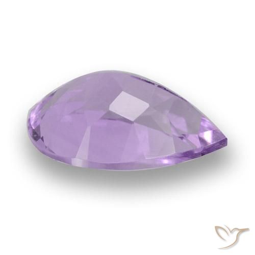 Amatista Rosado violeta medio natural de 3.38 ct, En forma de pera, VS