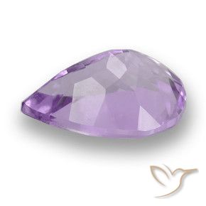 Amatista Rosado violeta medio natural de 3.52 ct, En forma de pera, VVS