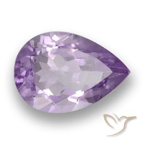 Amatista Rosado violeta medio natural de 3.70 ct, En forma de pera, VS