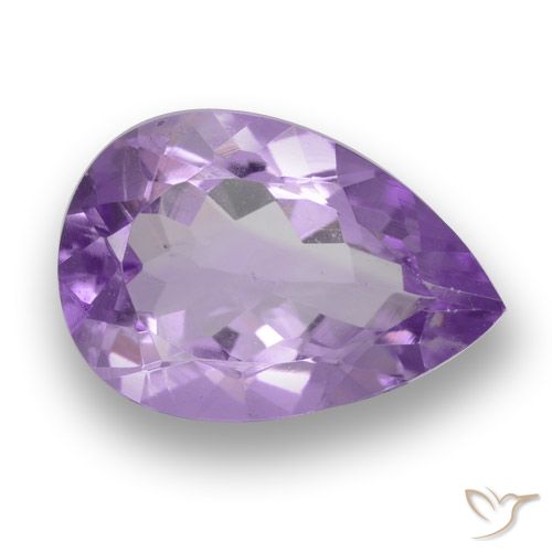 3.14ct Natural Violeta medio Amatista, En forma de pera, VS