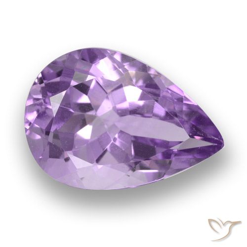 3.59ct Natural Violeta medio Amatista, En forma de pera, VS