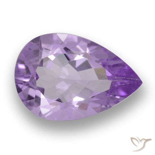 2.88ct Natural Violeta medio Amatista, En forma de pera, VS