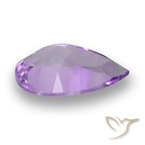 Amatista Violeta medio natural de 2.88 ct, En forma de pera, VS