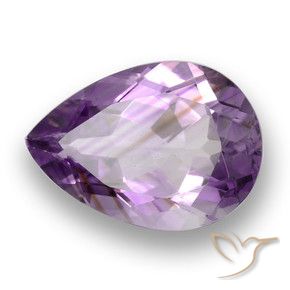 Amatista Violeta púrpura natural de 3.91 ct, En forma de pera, VS