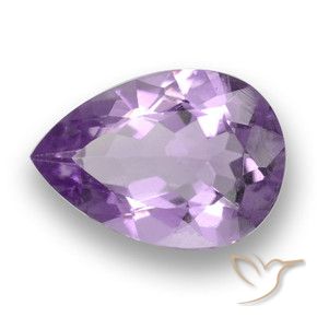 Amatista Violeta oscuro natural de 3.12 ct, En forma de pera, VS