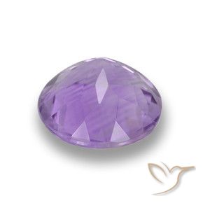 Amatista Violeta medio natural de 3.16 ct, Redondo, VVS-VS