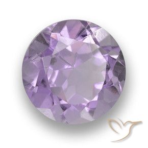 Amatista Violeta claro medio natural de 2.78 ct, Redondo, VVS-VS