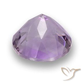 Amatista Violeta claro medio natural de 2.78 ct, Redondo, VVS-VS