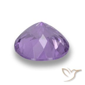 Amatista Violeta medio natural de 3.20 ct, Redondo, VVS