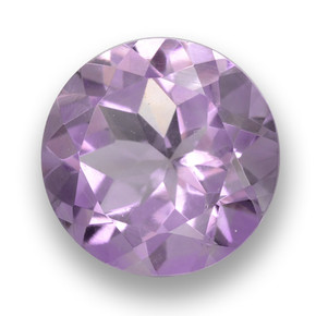 Amatista Violeta medio natural de 3.24 ct, Corte Redondo, VVS-VS