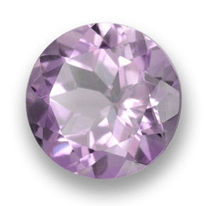 Amatista Violeta medio natural de 3.24 ct, Corte Redondo, VVS-VS