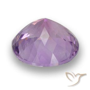 Amatista Violeta rosado medio natural de 3.53 ct, Redondo, VVS-VS