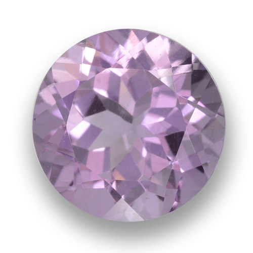 Amatista Violeta rosado medio natural de 3.80 ct, Corte Redondo, VVS-VS