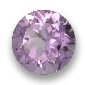 Amatista Violeta rosado medio natural de 3.80 ct, Corte Redondo, VVS-VS