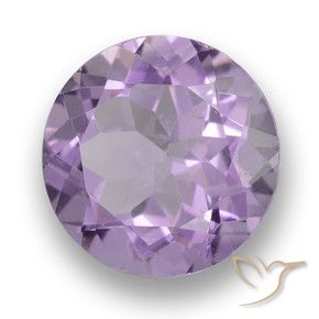 Amatista Rosado violeta medio natural de 3.31 ct, Redondo, VVS